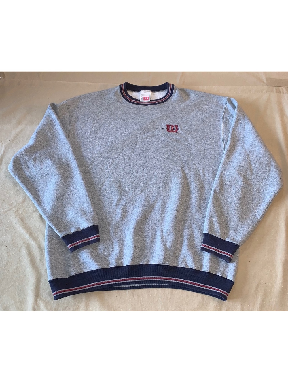 Wilson Vintage Gray Crewneck Sweatshirt XL